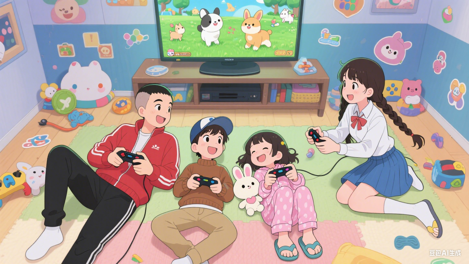 Family Playing Video Games